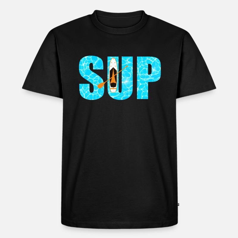 SUP Paddleboarding - Männer Premium Bio T-Shirt - Schwarz