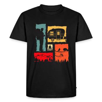 Camper Retro - Men's Premium Organic T-Shirt - black - Front - Nico (187cm)