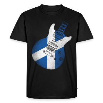 Scotland Flag Guitare - T-shirt Premium bio Homme - noir - Devant - Nico (187cm)