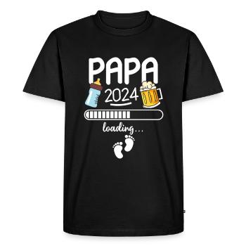 Daddy 2024 Loading - Men's Premium Organic T-Shirt - black - Front - Nico (187cm)
