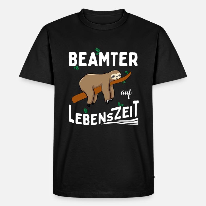 Beamter auf Lebenszeit - Männer Premium Bio T-Shirt - Schwarz