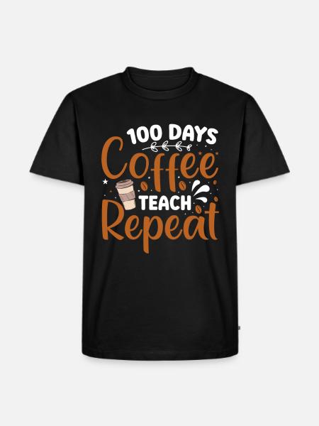 Coffee Teach Repeat - Men's Premium Organic T-Shirt - black