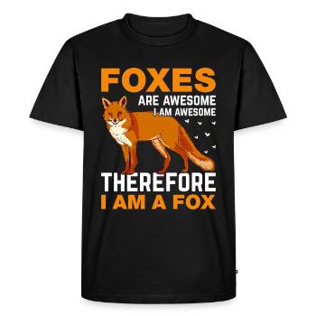 Fantastic fox, foxes are fantastic - Men's Premium Organic T-Shirt - black - Front - Nico (187cm)