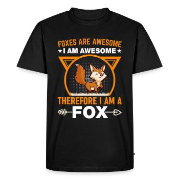 Fantastic fox, foxes are fantastic - Men's Premium Organic T-Shirt - black - Front - Nico (187cm)