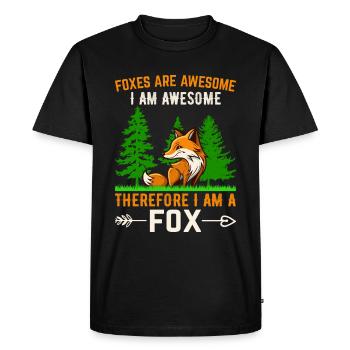 Fantastic fox, foxes are fantastic - Men's Premium Organic T-Shirt - black - Front - Nico (187cm)
