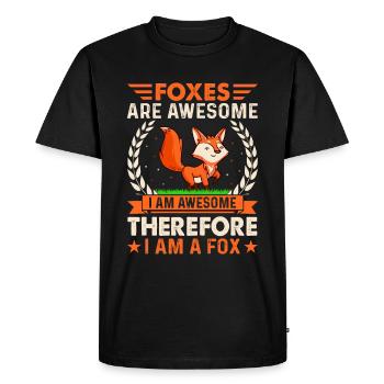 Fantastic fox, foxes are fantastic - Men's Premium Organic T-Shirt - black - Front - Nico (187cm)