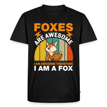 Fantastic fox, foxes are fantastic - Men's Premium Organic T-Shirt - black - Front - Nico (187cm)