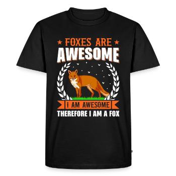 Fantastic fox, foxes are fantastic - Men's Premium Organic T-Shirt - black - Front - Nico (187cm)
