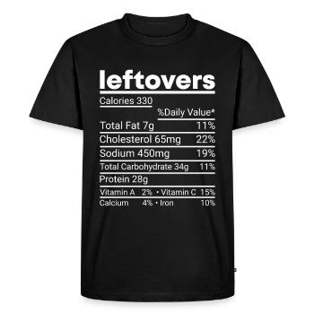 No Waste - Food Leftovers Nutritional Values Check! - Men's Premium Organic T-Shirt - black - Front - Nico (187cm)