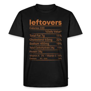No Waste - Food Leftovers Nutritional Values Check! - Men's Premium Organic T-Shirt - black - Front - Nico (187cm)