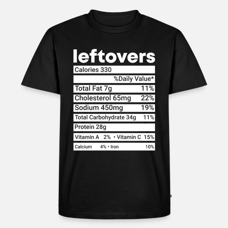 No Waste - Essensreste Nährwerte Check! - Männer Premium Bio T-Shirt - Schwarz