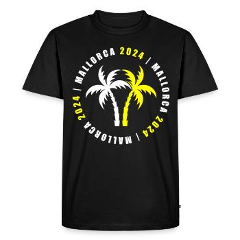 Jours fériés à Majorque 2024 - T-shirt Premium bio Homme - noir - Devant - Nico (187cm)