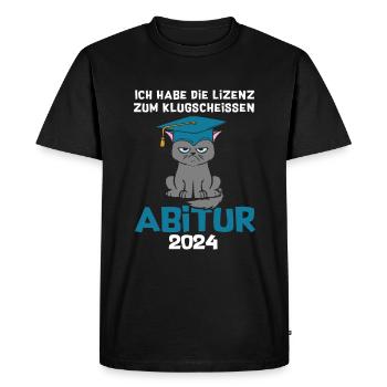High School Diploma 2024 Graduation License to Wisecrack - Men's Premium Organic T-Shirt - black - Front - Nico (187cm)