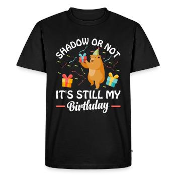 Marmotte - Anniversaire du jour de la marmotte - T-shirt Premium bio Homme - noir - Devant - Nico (187cm)