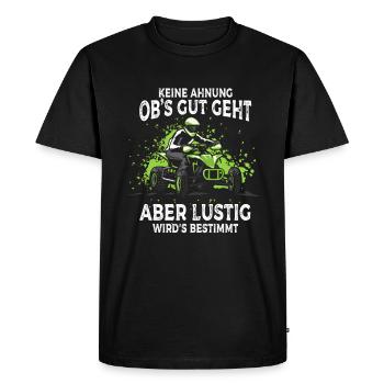 Je ne sais pas si ça va bien se passer mais ça va être quadruple - T-shirt Premium bio Homme - noir - Devant - Nico (187cm)