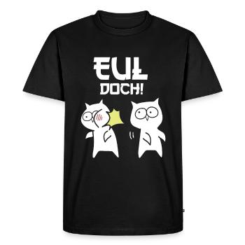 Hibou mais hiboux hurlent mais giflent au visage - T-shirt Premium bio Homme - noir - Devant - Nico (187cm)