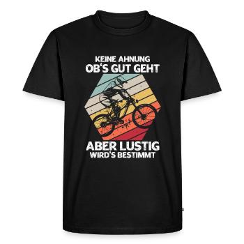 Je ne sais pas si ça va bien, mais ça va être déterminé - T-shirt Premium bio Homme - noir - Devant - Nico (187cm)