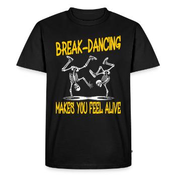 Alive in Motion - Breakdance Skeletons - T-shirt Premium bio Homme - noir - Devant - Nico (187cm)
