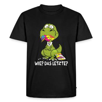 Comment le dernier dragon mange les dragons licornes - T-shirt Premium bio Homme - noir - Devant - Nico (187cm)