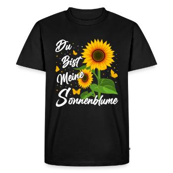 Tu es mon jardin de partenariat de tournesols - T-shirt Premium bio Homme - noir - Devant - Nico (187cm)
