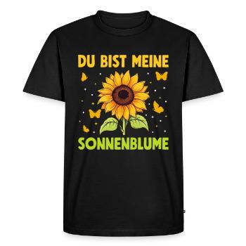 Tu es mon jardin de partenariat de tournesols - T-shirt Premium bio Homme - noir - Devant - Nico (187cm)