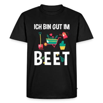 Je suis bon jardinier de lit - T-shirt Premium bio Homme - noir - Devant - Nico (187cm)