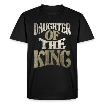 Daughter Of The King - Christian Quote - Men's Premium Organic T-Shirt - black - Front - Nico (187cm)