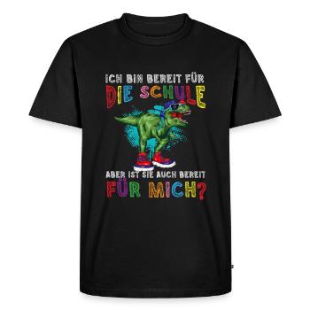Je suis prêt pour ça, elle est prête pour moi - T-shirt Premium bio Homme - noir - Devant - Nico (187cm)