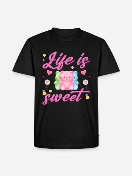 Gummy bears make life sweeter - Men's Premium Organic T-Shirt - black
