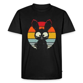 Lapin, lapin, lapin rétro, lapin de Pâques, lapin de Pâques - T-shirt Premium bio Homme - noir - Devant - Nico (187cm)