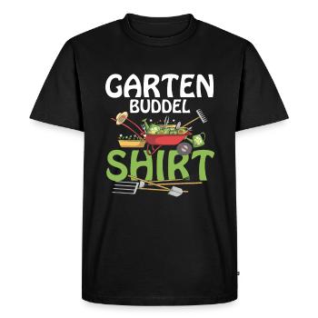 Garten Buddel Gärtner - Männer Premium Bio T-Shirt - Schwarz - Vorne - Nico (187cm)