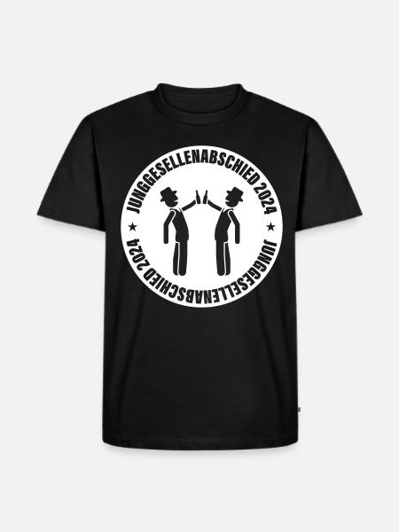Junggesellenabschied 2024 - Männer Premium Bio T-Shirt - Schwarz