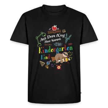 À l’écart : voici un enfant de maternelle - T-shirt Premium bio Homme - noir - Devant - Nico (187cm)