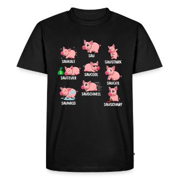 Saukalt Saustark Sauteuer Saugeil Saunass Schwein - T-shirt Premium bio Homme - noir - Devant - Nico (187cm)