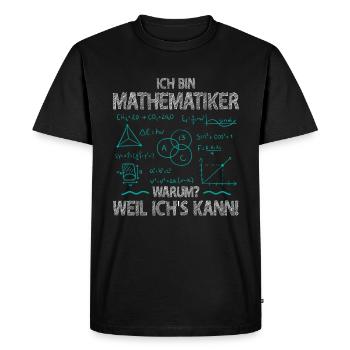 Je suis mathématicien parce que je peux être enseignant - T-shirt Premium bio Homme - noir - Devant - Nico (187cm)