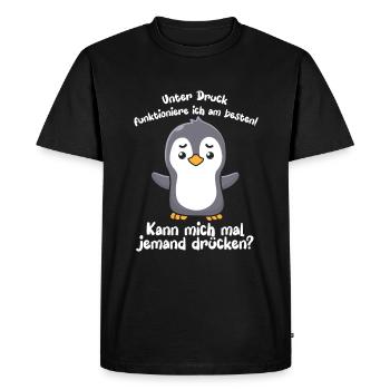 Unter Druck Funktioniere Ich Am Besten - Männer Premium Bio T-Shirt - Schwarz - Vorne - Nico (187cm)