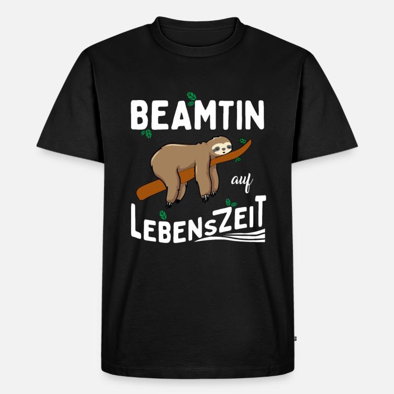 Beamtin auf Lebenszeit - Männer Premium Bio T-Shirt - Schwarz