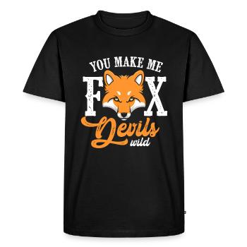 You make me fox Devils wild - Männer Premium Bio T-Shirt - Schwarz - Vorne - Nico (187cm)