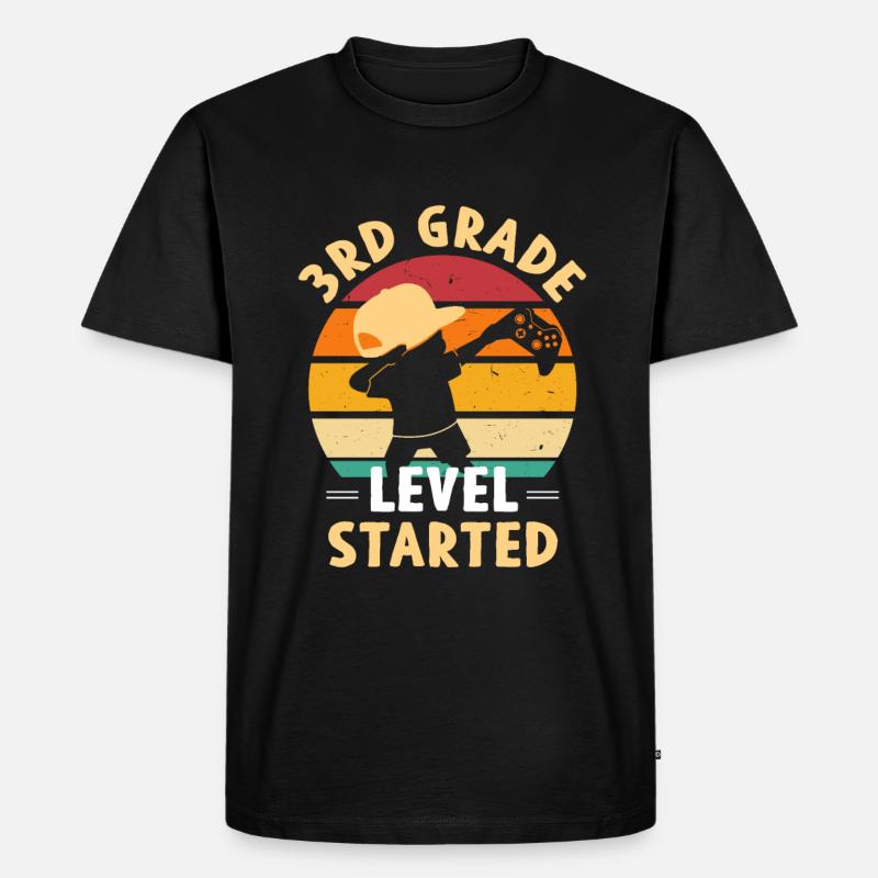 3.Klasse Dabbing Gamer - Männer Premium Bio T-Shirt - Schwarz