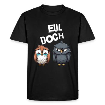 Hibou mais les hiboux hurlent - T-shirt Premium bio Homme - noir - Devant - Nico (187cm)