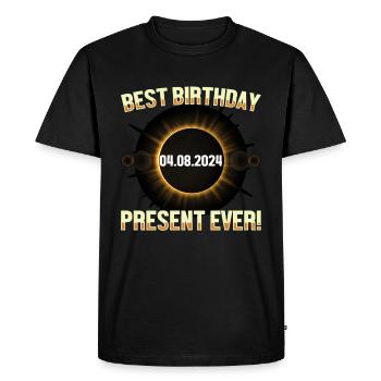 Éclipse solaire - Explorez l’obscurité - T-shirt Premium bio Homme - noir - Devant - Nico (187cm)
