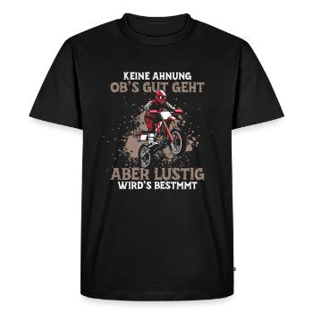 Je ne sais pas si ça va se passer, mais ça va être du motocross - T-shirt Premium bio Homme - noir - Devant - Nico (187cm)