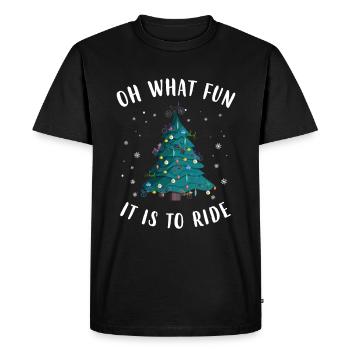Oh What Fun It Is To Ride - Männer Premium Bio T-Shirt - Schwarz - Vorne - Nico (187cm)
