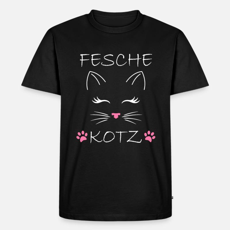 Fesche Kotz - Männer Premium Bio T-Shirt - Schwarz