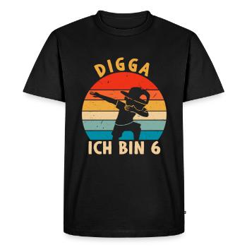 Digga J’ai 6 ans - T-shirt Premium bio Homme - noir - Devant - Nico (187cm)