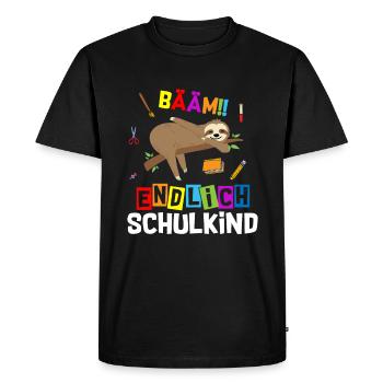 Bääm enfin l’inscription des écoliers paresseux - T-shirt Premium bio Homme - noir - Devant - Nico (187cm)