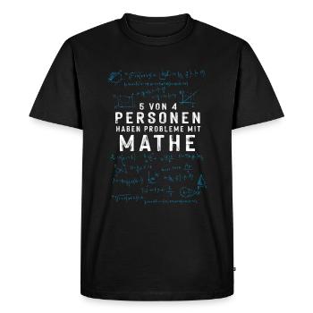 Math Math Teacher - Men's Premium Organic T-Shirt - black - Front - Nico (187cm)