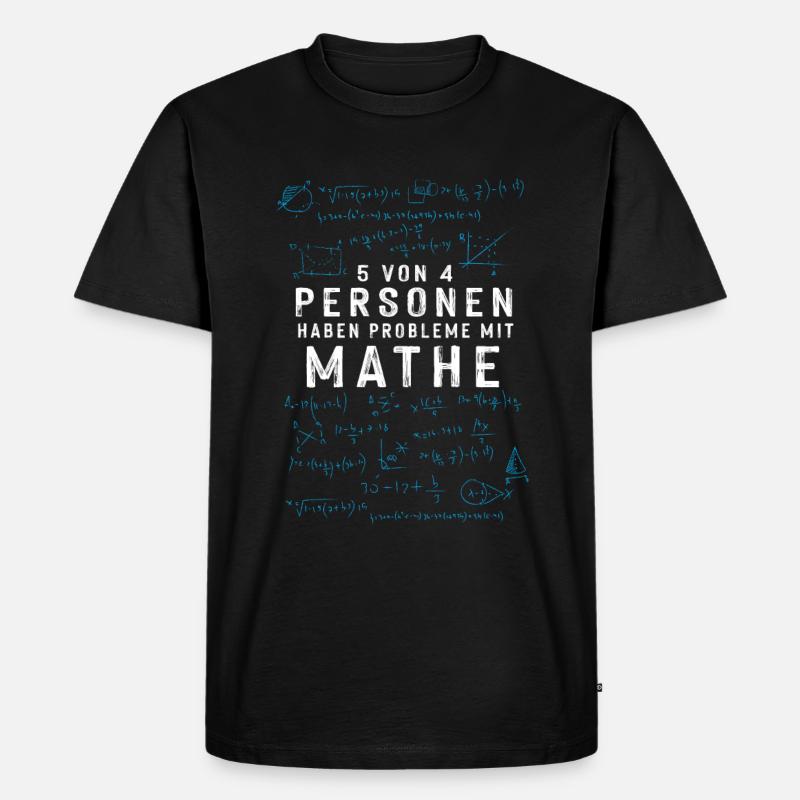 Mathe Mathematik Lehrer - Männer Premium Bio T-Shirt - Schwarz