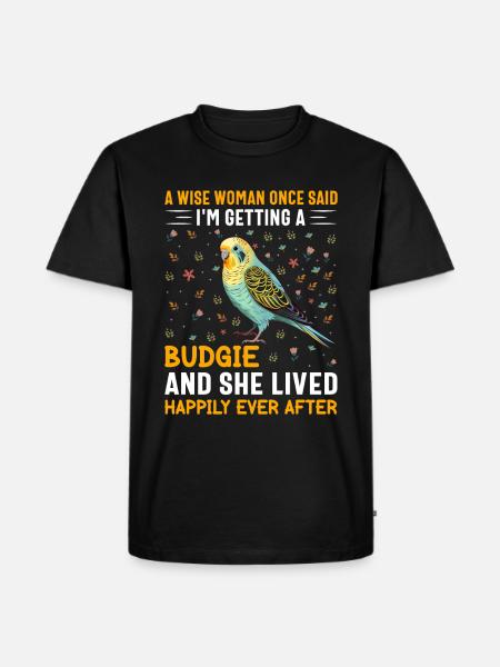 Budgerigar, Feathered Friend, Bird Watching - Men's Premium Organic T-Shirt - black