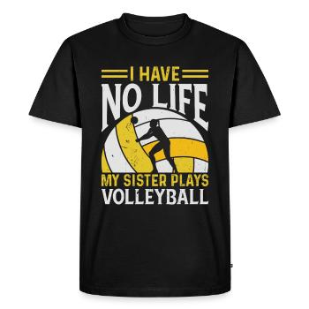 Volleyball Sister Volleyball Siblings - Men's Premium Organic T-Shirt - black - Front - Nico (187cm)